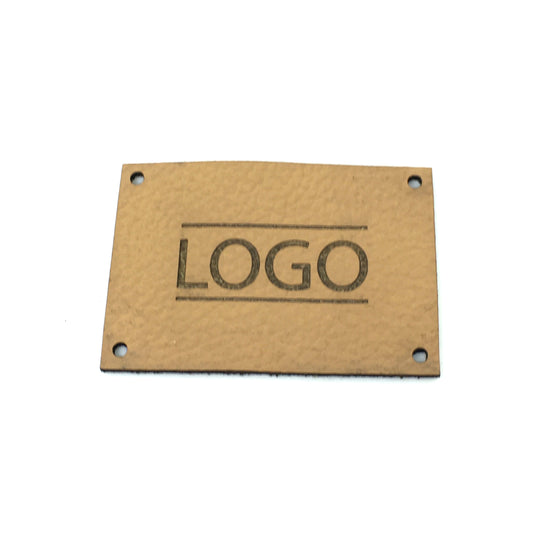 Label rectangular 50 x 35 mm with logo