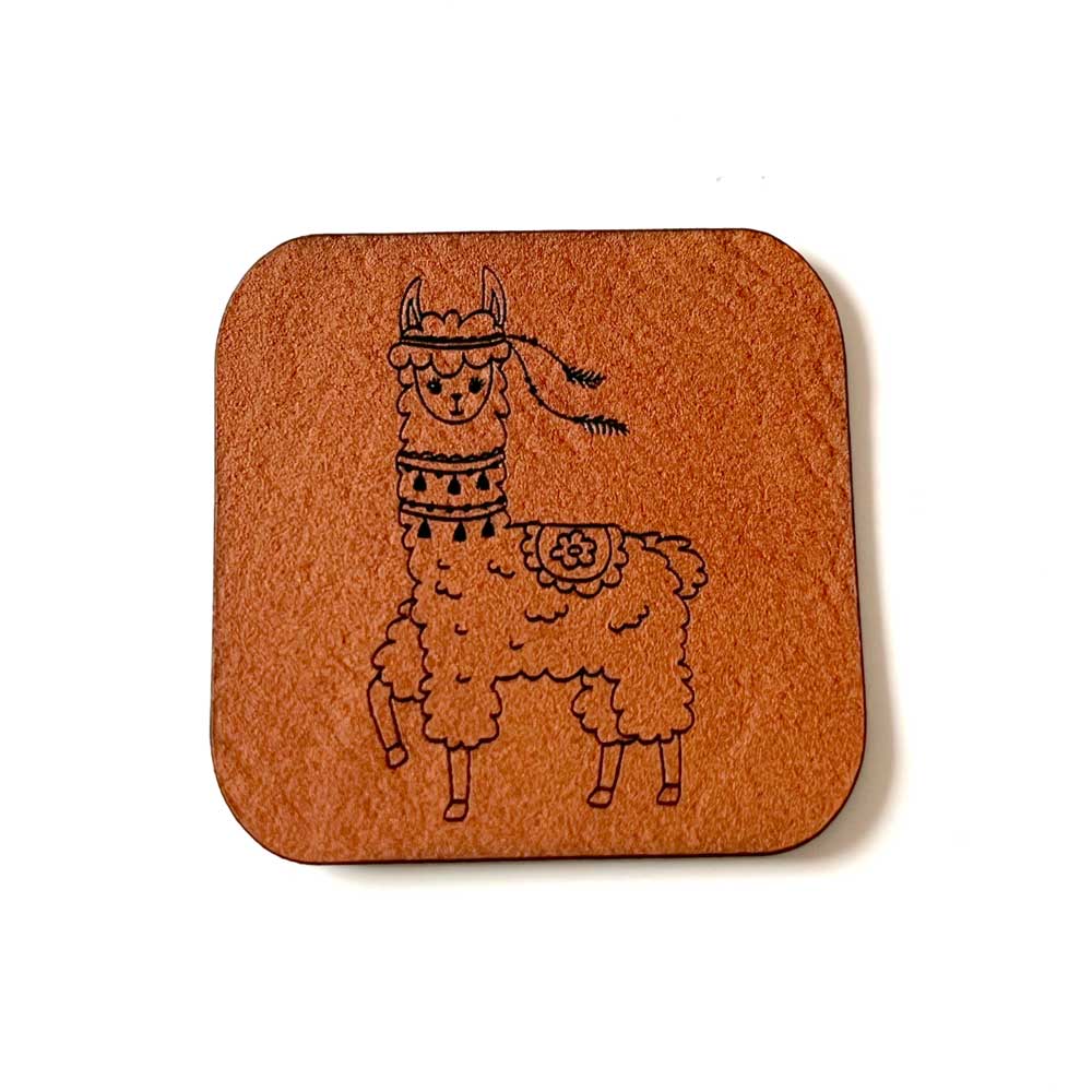 Label 35 x 35 mm Lama/Alpaka