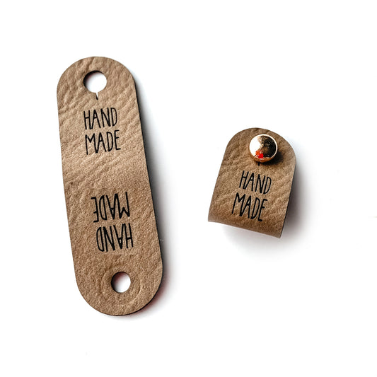 Handmade Label mit Niete