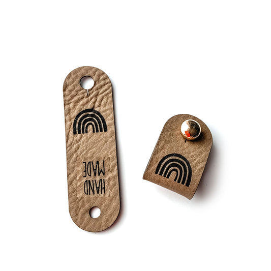 Labels 15 x 50 mm abgerundet, mit Niete, Regenbogen 2