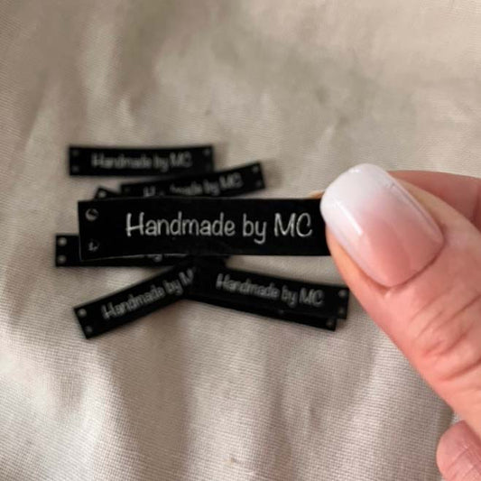 Label rectangular 45 x 10 with desired text or logo