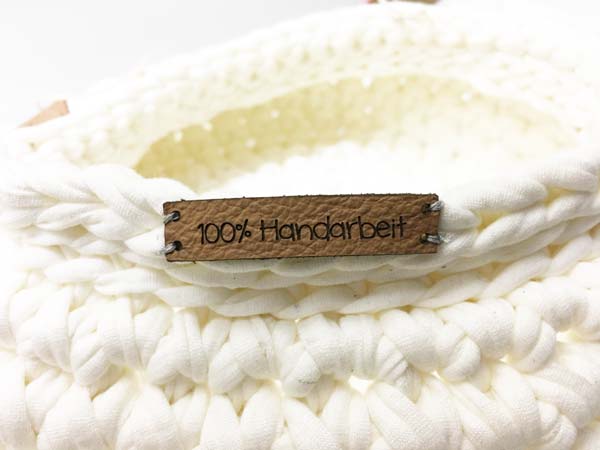 Label rechteckig 45 x 10, 100% Handarbeit