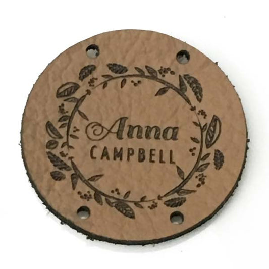 Label round 40 mm with logo