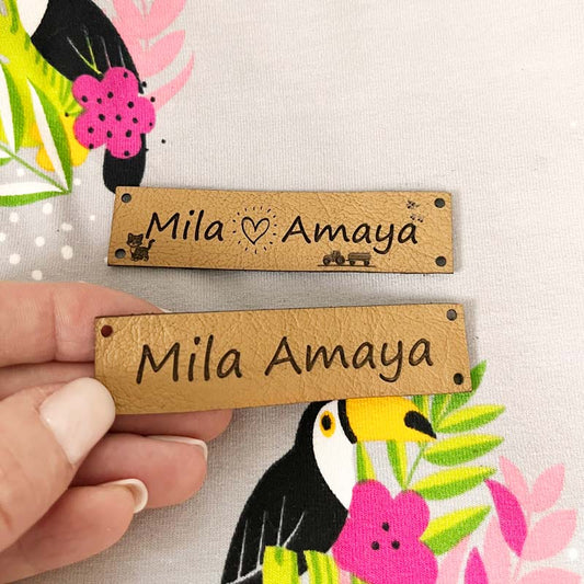 Label rectangular 80 x 20 mm with logo