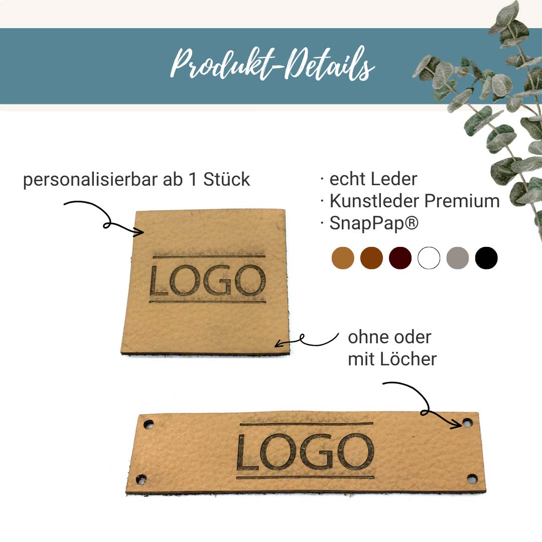 Label rechteckig 45 x 10, 100% Handarbeit