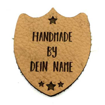 Wappen "Handmade by" mit Wunschtext