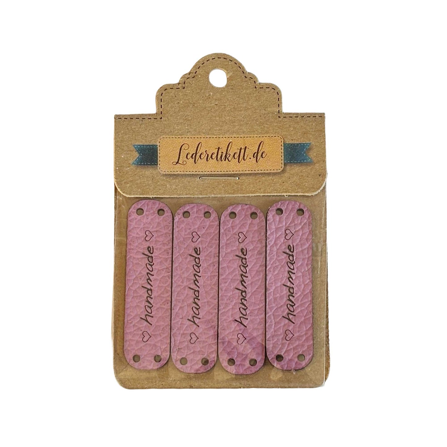 Label Handmade, Leder lila 4 St.