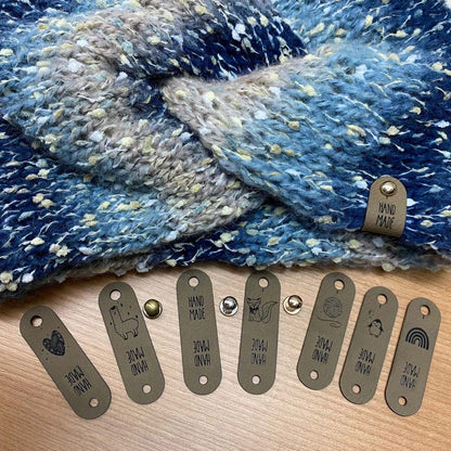 Labels 15 x 50 mm abgerundet, mit Niete, Herz 2