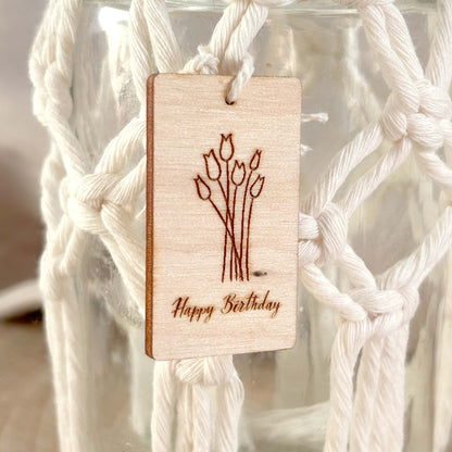 Holz Hangtag 25 x 43 mm eigenes Design
