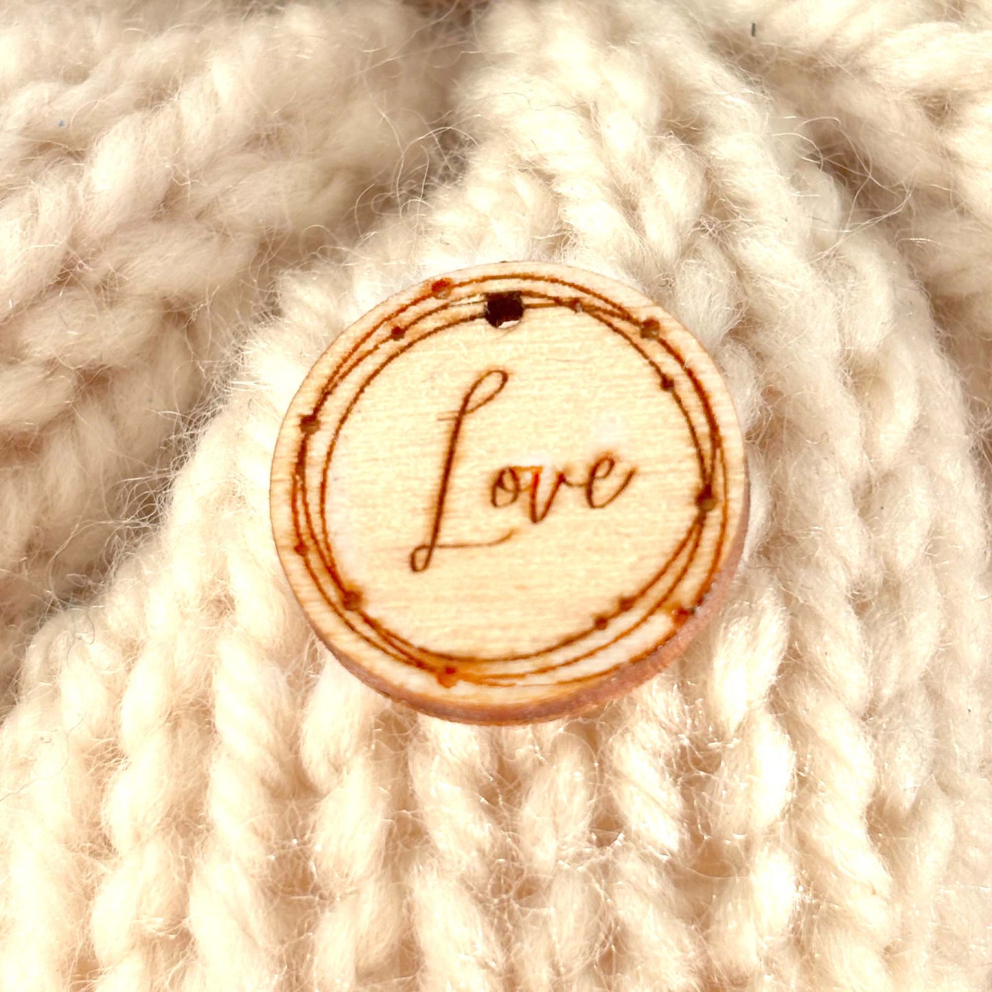 Hangtag round 20 mm with logo 