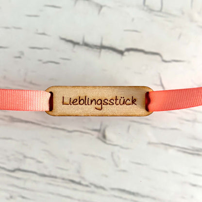 Holz Label rechteckig 40 x 11 mm eigenes Design