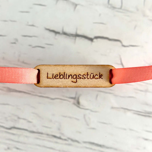 Holz Label rechteckig 40 x 11 mm eigenes Design