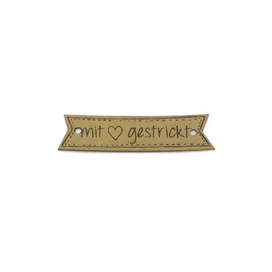 Label Flagge "mit 🖤 gestrickt"